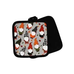 GENERIC 5 Piece Lightweight Decorative Kitchen Décor Set Includes 2 Towels,2 Potholders And 1 Oven Mitt (Halloween Gnomes)