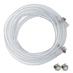 10ft Draft Beer Line 3/16" ID X 7/16" OD For Homebrewing Liquid With Screw Clamps By LUCKEG