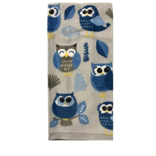 Wl Kitchen Towels Set With 2 Kitchen Towels, 1 Navy Blue Oven Mitt And 2 Navy Blue Pot Holders - Image 2