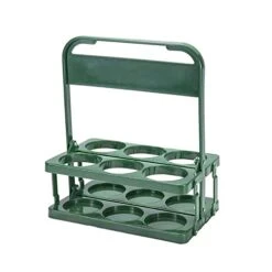Collapsible Wine Rack Portable Beer Rack Basket Glass Beverage Bottle Container/Green/One Size