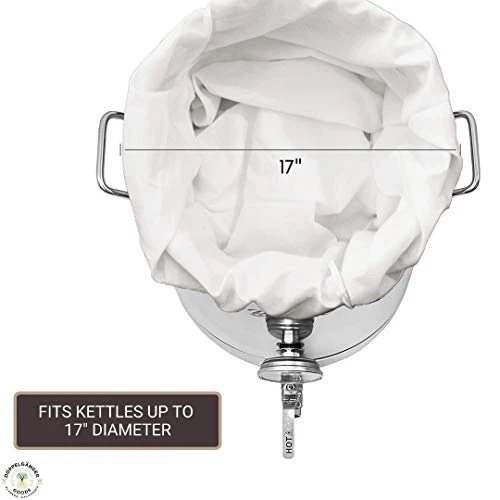 (XXL 27in X 27in) Durable Polyester Beer Brewing Brew Bag - Designed In California - Reusable Home Brewing Strainer Bag With EasyOpen Drawstring To Filter Mash, Boil And Strain Hops, Apple Cider - Image 3