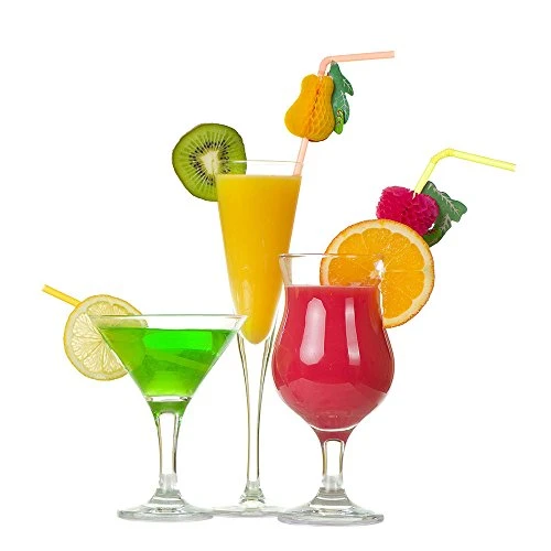 149 Pcs Hawaiian Tropical Party Decoration Set With 9ft Hawaiian Grass Table Skirt, Tropical Leaves, Hawaiian Flowers, Umbrella Picks And Fruit Straws For Jungle Beach Aloha Theme Luau Party - Image 6