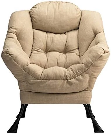 Only Cushion No Legs, Matching Thick Cushion For Cotton Fabric Lazy Chair, Removable Cushion, Cotton Pad For Relaxing Lounge Chair, Elastic Mat For Furniture Seat Protector, Dark Grey - Image 13