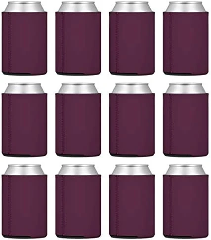 TahoeBay 12 Neoprene Can Sleeves For Standard 12 Ounce Cans Blank Beer Coolers (Red, 12) - Image 10