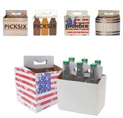 150ct Six Pack Beer Bottle Holder Variety Pack | Sturdy Cardboard Carrier Holds Six Bottles | For Safe And Easy Transport Of Beer, Cider And Soda | FAST SAME DAY SHIPPING