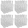 750ml Glass Bordeaux Wine Bottle Flat-Bottomed Cork Finish - 48 Bottles (4 Cases Of 12) - Clear/Flint