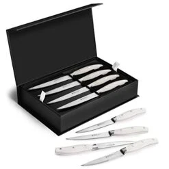 Forged Contour 8-pc Steak Knife Set - White