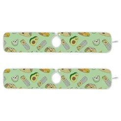 2 Pack Kitchen Faucet Mat Absorbent Washable Sink Splash Guard Faucet Drip Drying Mat Bar Countertop Water Catcher Mat Large 30x5 Inch Taco My Mouth Repeat Pattern