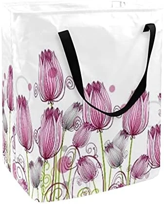 Laundry Hamper Basket Collapsible Large Clothes Basket Storage Basket Waterproof With Circle - Image 10