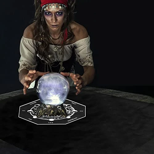 Pendulum Board Star Chart Mat Or Crystal Necklace For Beginner, Healing Dowsing Divination Metaphysical Message Board Positive Energy Close To Your Inner Self For Witchcraft Wiccan Altar Supplies - Image 3