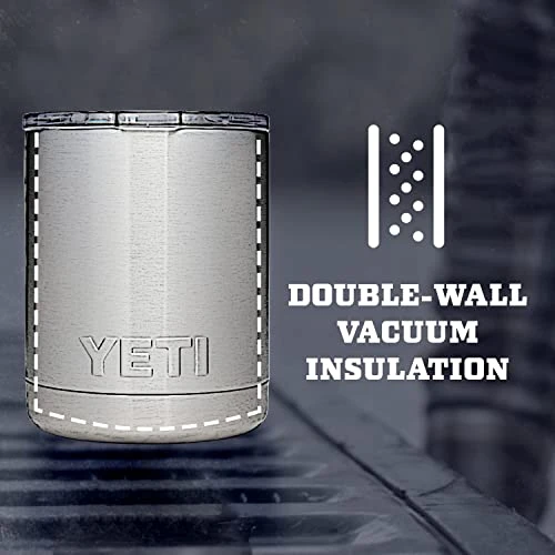 Yeti Rambler 10 Oz Lowball, Vacuum Insulated, Stainless Steel With MagSlider Lid, Black - Image 2