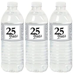 We Still Do - 25th Wedding Anniversary - Anniversary Party Water Bottle Sticker Labels - Set Of 20
