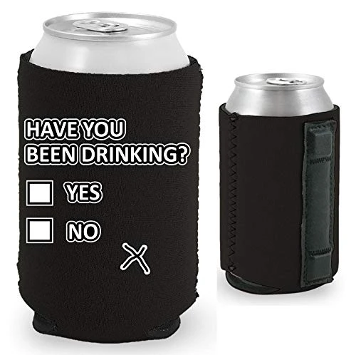 Have You Been Drinking? Magnetic Can Coolie (2 Pack, Black)