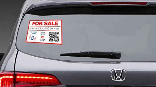 Sell Your Things - QR Code And NFC Tag - Easily Programmable - One - Sided Storefront Window Decal - Image 3