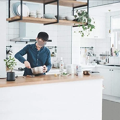 Ceiling Hanging Shelf, Kitchen Bar Counter Restaurant Hanger Shelf, Wall-mounted Flower Shelf 80/100/120cm (Size : 80X30X50CM) - Image 4