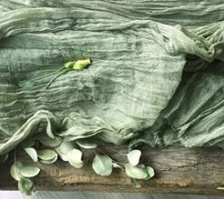 Table Runner 25x170 Inches Cheesecloth Tablecloth For Romantic Wedding Rustic Boho Style Natural Elegant Gauze Decor (Light Olive)