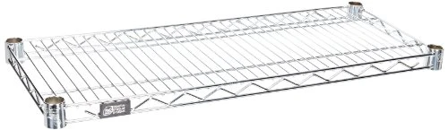 1230C-4 4-Pack Extra Shelves For 12" Deep Wire Shelves, Chrome Finish, 800 Lb. Load Capacity, 1" Height X 30" Width X 12" Depth