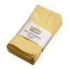 Loth Napkins | Pack Of 6 Dinner Napkins | 18”X18” | 100% Cotton Cocktail Napkins | Table Napkins Chambray | Yellow