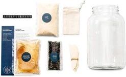 Kombucha Starter Kit - Includes Kombucha SCOBY & Strong Starter Liquid. Make Delicious Kombucha At Home With Our USA Made 1 Gallon Glass Brew Jar, Temp Gauge And Custom Tea Blend