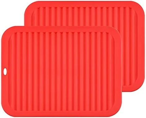 Silicone Trivets For Hot Dishes Pots & Pans, Black Silicone Trivet Mat For Table, Round Pot Holders, Jar Opener & Spoon Rest, Non Slip, Flexible, Durable Heat Resistant Mat Hot Pads Black - Image 3