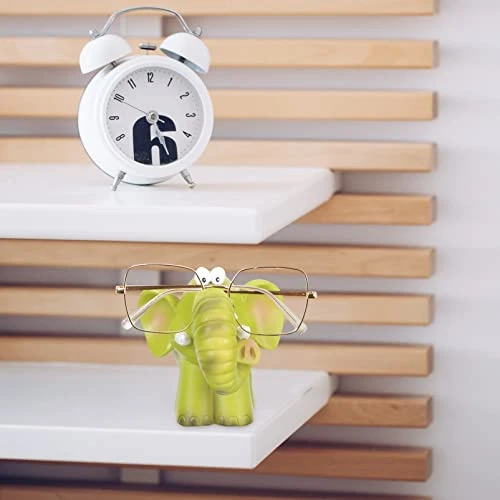 Desktop Decor Elephant Figurines Animal Eyeglass Holder Spectacle Holder Cute Sunglasses Display Stand Nightstand Desktop Decoration Elephant Gifts Small Elephant Figurines - Image 4
