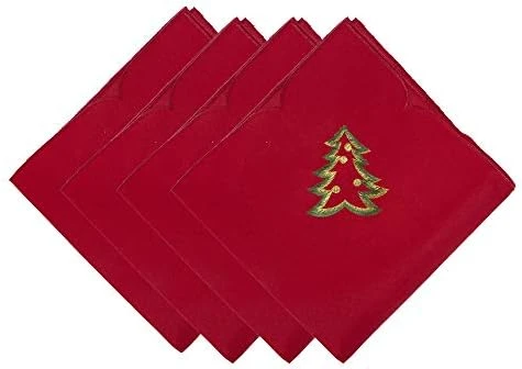 Pandora Collection Holiday Christmas Tree Tablecloth - 2 Colors (Red, 16"x68" Table Runner) - Image 9