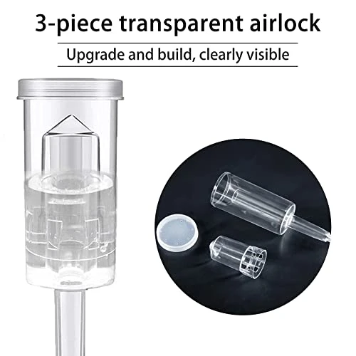 Brewing Airlock Kit, 24 Airlock Grommet And 6 Fermentation Airlocks, Wine Airlock, Used For Brewing Wine, Sauerkraut, Pickles, Etc. Airlock Kit, FDA Transparency Upgrade - Image 4