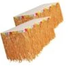 Kicko Luau Hawaiian Grass Table Skirt - 2 Pack - 9 Feet X 29 Inch - Real Hawaiian Island Party Decorations With Hibiscus Flowers, For Kids And Adult Birthdays, Polynesian Themed Events