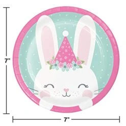 Creative Converting Bunny Party Dessert Plates, 24 Ct