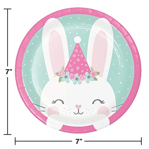 Creative Converting Bunny Party Dessert Plates, 24 Ct