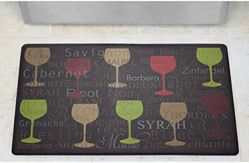Wine Novelty-Discontinued Anti-Fatigue Kitchen Mat, 20 X 32, Dark Brown - Image 5