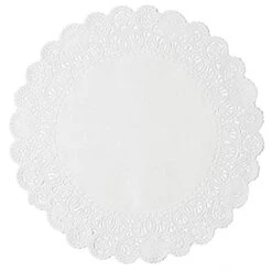 25 Pack Round White Normandy Paper Doilies Lace Paper Doiles 18"Inch