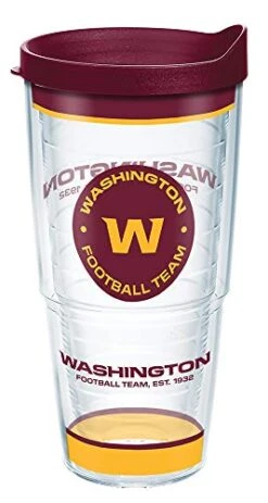 Tervis Made In USA Double Walled NFL Washington Insulated Tumbler Cup Keeps Drinks Cold & Hot, 24oz, Tradition