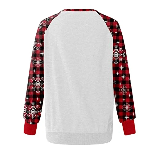 Sweatshirts For Women Loose Fit Fall Crew Neck Sweatshirts Long Sleeve Christmas Print Fashion Pullover Top Fall Clothes - Image 4
