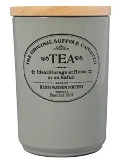 Airtight Tea Canister In Dove Grey, Made In England