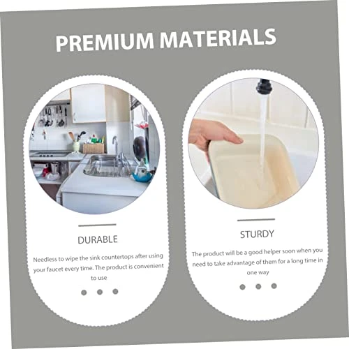 5pcs Sink Protector Cloth Drip Protector Faucet Absorbent Faucet Wrap Around Mat Drying Splashes Dish Mat Home Supply Washable Sink Fiber Pads Hand Pad Catch Water Grey Sponge - Image 6