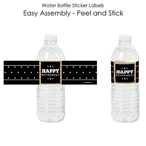Happy Retirement - Retirement Party Water Bottle Sticker Labels - Set Of 20 - Image 2