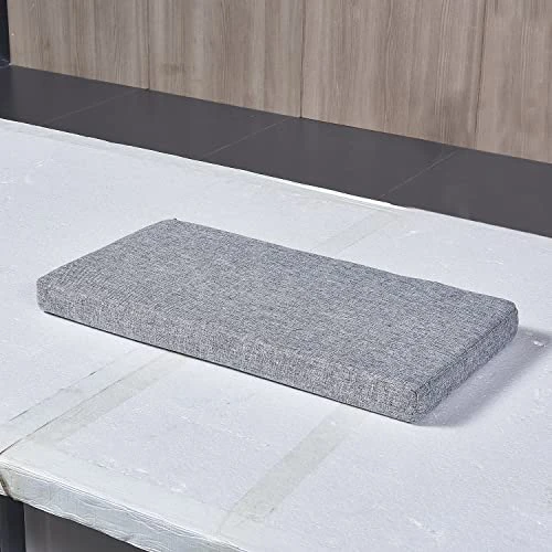Piano Bench Cushion 30 X14 Inch For Indoor Shoe Storage Non Slip Picnic Bench Pad For Kitchen Dining Table Seat, Light Grey - Image 3