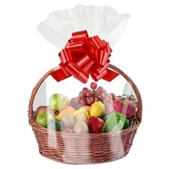 Shrink Wrap Bags For Gift Baskets, 24x30 Inches Clear PVC Heat Gift Basket Shrink Bags 10Pack