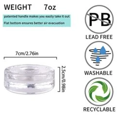 9 Packing Fermentation Glass Weights With Easy Grip Grooved Handles Heavy Fermenting Lids Kit For Wide Mouth Mason Jar