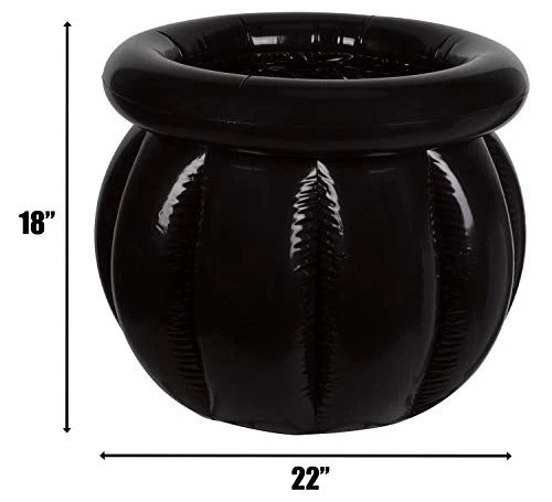 Beistle 18" X 22" Inflatable Cauldron Drink Cooler Happy Halloween Party Beverage Holder, Holds Approx. 48 12-Ounce Cans, Black - Image 3