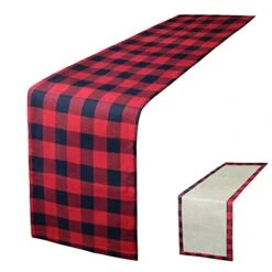 Table Runner, 72 X 14 Inches Buffalo Plaid Check Chirstmas Table Runners For Xmas Family Dinner, Farmhouse, Thanksgiving, Christmas & Gathering