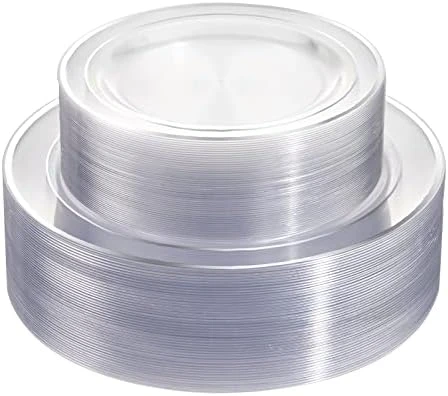 102 Pieces Solid Gold Disposable Plates, Gold Plastic Plates, Premium Plastic Party Plates Includes: 51 Dinner Plates 10.25 Inch And 51 Salad/Dessert Plates 7.5 Inch - Image 8