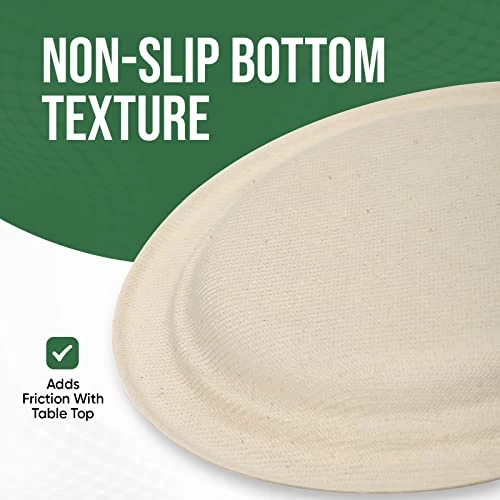 Paper Plates, 100 Pack 6 Inches Disposable Plates – 100% Compostable Plates, Water & Oil Proof Dessert Plates, Microwavable Small Paper Plates, Perfect Paper Plate For Party - Brown - Image 6