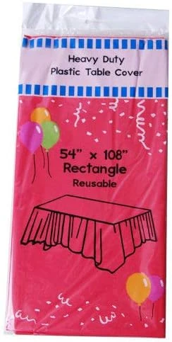 (12-Pack Heavy Duty Plastic Table Covers Tablecloth (Reusable) (Rectangle 54" X 108", White) - Image 5