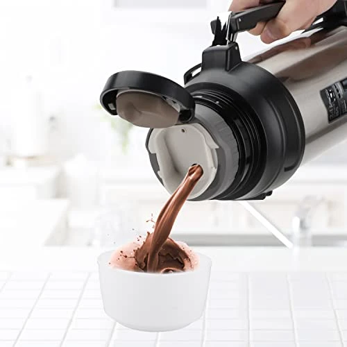 68oz Large Coffee Thermas For Travel -24 Hours Hot & Cold Flasks For Hot And Cold Drinks - Stainless Steel, Vacuum Insulated Flask With 2 Cups For Hiking & Camping Thermus - Vacuum Bottle - Blue - Image 4