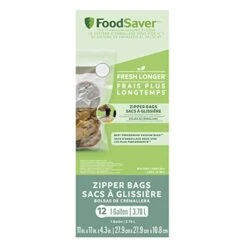 FoodSaver OodSaver 1-Gallon Vacuum Zipper Bags, 12 Count, Multi