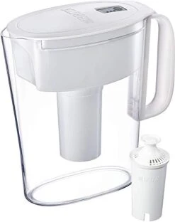 Brita Small 6 Cup Water Filter Pitcher With 1 Standard Filter, BPA Free - Metro, White (Packaging May Vary)