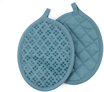 Oven Mitts And Pot Holders Set Of 9 With Kitchen Towels And Dishcloths, Oeko-Tex Cotton Terry Kitchen Dish Towels & Dish Cloths, Non-Slip Silicone Oven Mitt Set, Gray - Image 11