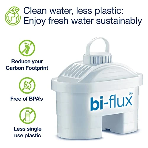 Laica Stream Line Water Filter Jug (Colour Edition) & 1 X 30 Day Bi-Flux Water Filter Cartridge - Fits Inside Your Fridge - Quick Fill Lid, 2.3L Total Capacity, 1.2L Filtered Water J31AB-GREEN - Image 5